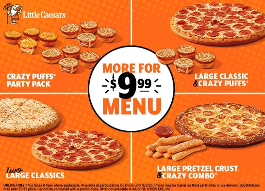 Little Caesars Hot and Ready Menu