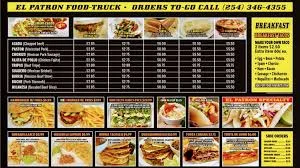 El Patron Menu