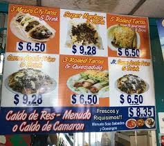 Filibertos Menu