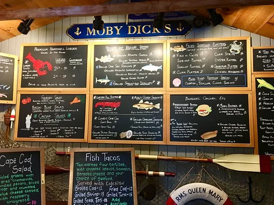 Moby Dick Menu